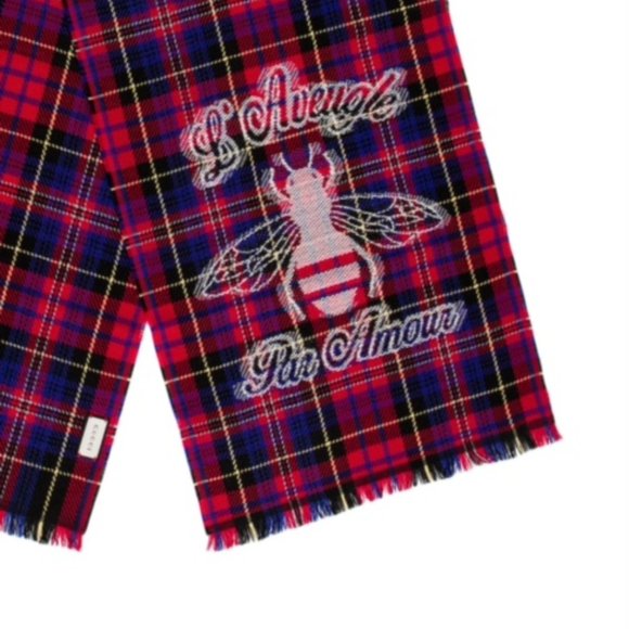🐝 GUCCI Patterned Wool Scarf w/ Tags (pristine condition) Offer's Welcomed - Picture 3 of 4